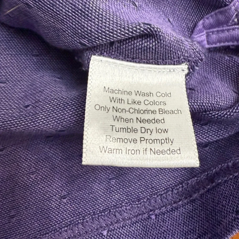 Jos A Bank Traveler Mens XL Purple‎ Geo Print Short Sleeve Polo Shirt